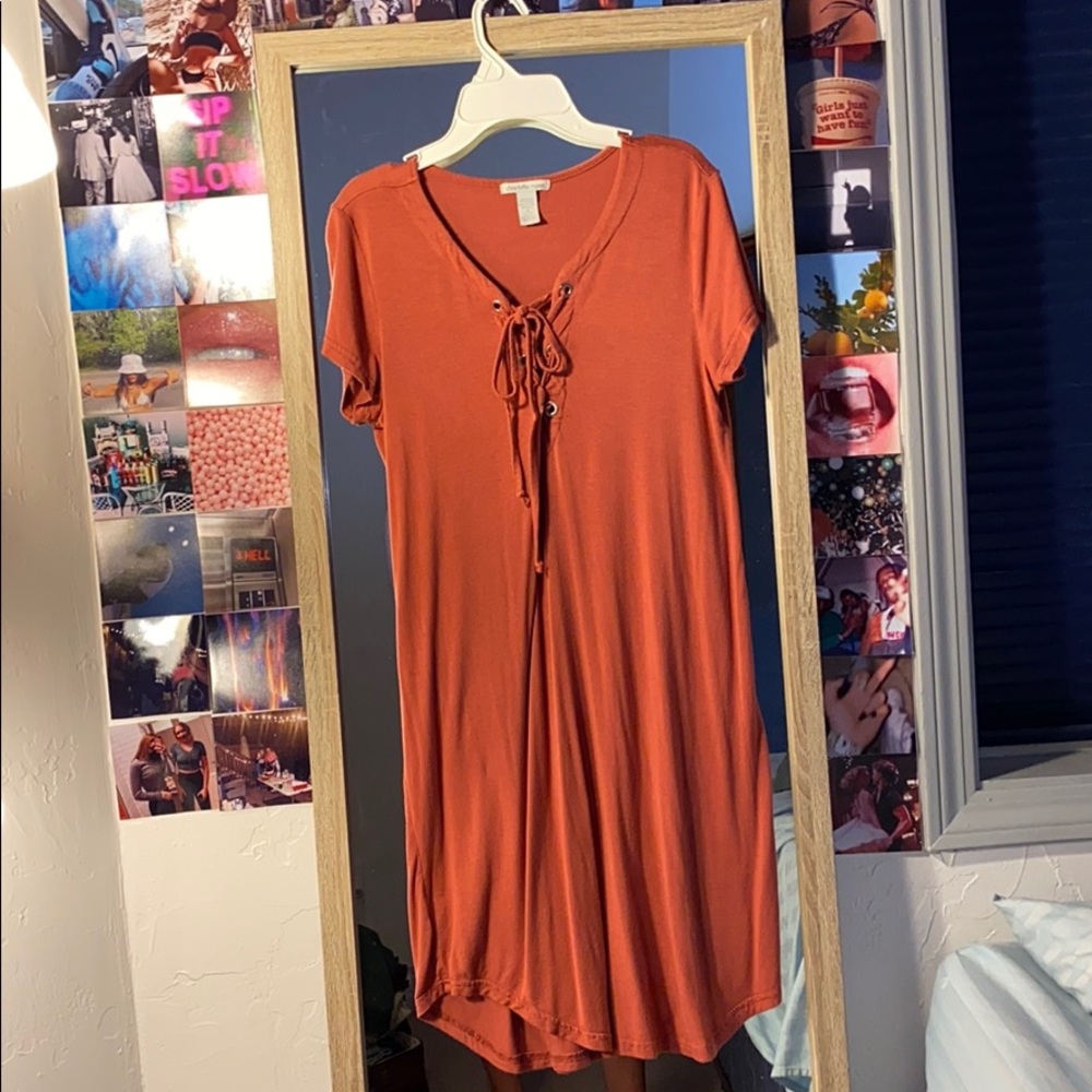 peach/orange dress size women’s small